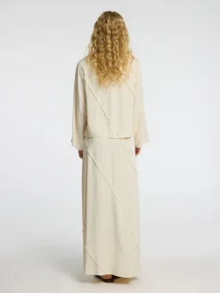 Dames blouse lange mouw bruin