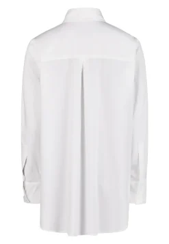 Dames blouse lange mouw blauw