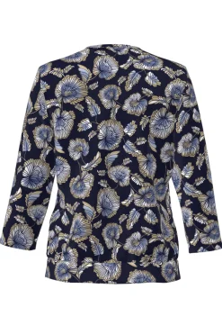 Dames blouse lange mouw bruin