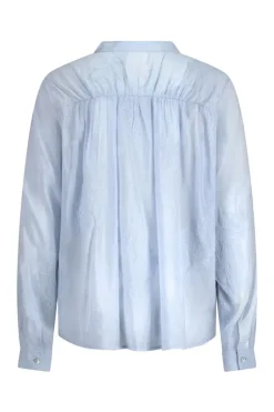 Dames blouse lange mouw bruin