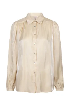 Dames blouse lange mouw ecru