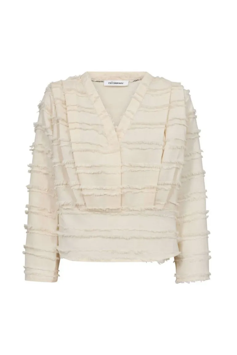 Dames blouse lange mouw ecru