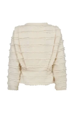 Dames blouse lange mouw ecru