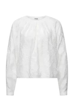 Dames blouse lange mouw ecru