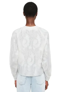 Dames blouse lange mouw ecru