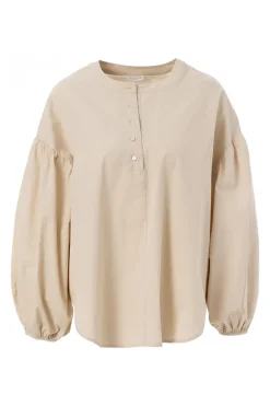 Dames blouse lange mouw ecru