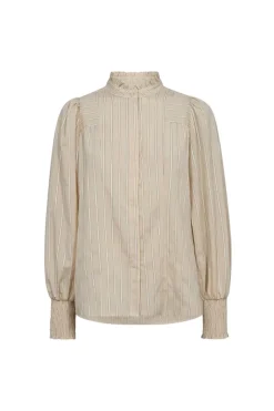 Dames blouse lange mouw ecru