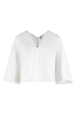 Dames blouse lange mouw ecru