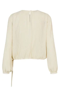 Dames blouse lange mouw ecru