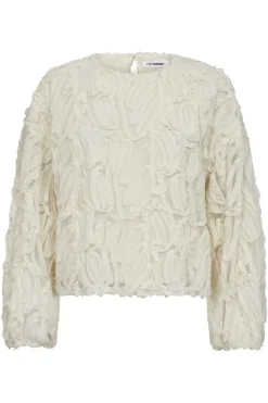 Dames blouse lange mouw ecru