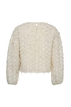 Dames blouse lange mouw ecru