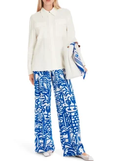 Dames blouse lange mouw ecru