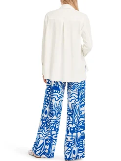 Dames blouse lange mouw ecru