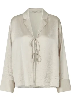 Dames blouse lange mouw ecru