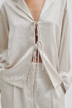 Dames blouse lange mouw ecru