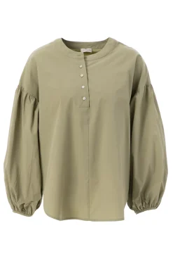 Dames blouse lange mouw groen