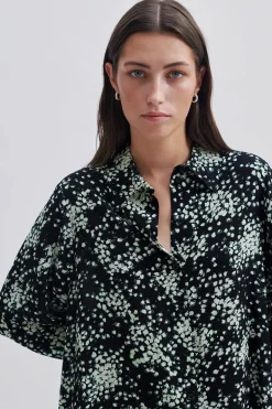 Dames blouse lange mouw groen