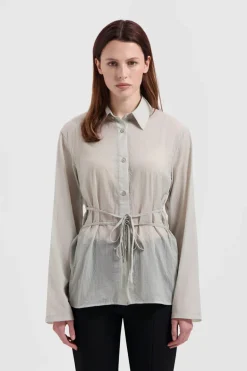 Dames blouse lange mouw groen