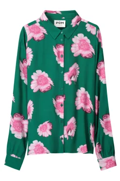 Dames blouse lange mouw groen