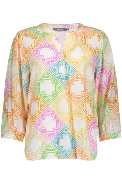 Dames blouse lange mouw groen