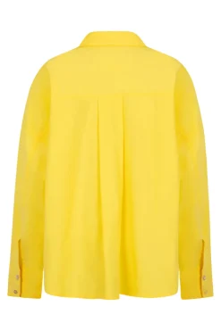 Dames blouse lange mouw geel