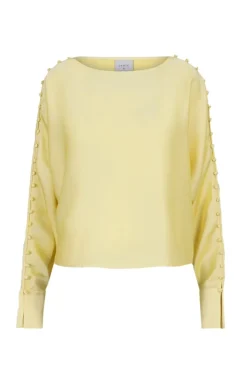 Dames blouse lange mouw geel