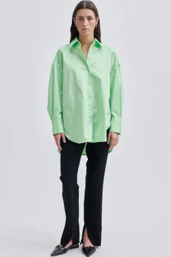 Dames blouse lange mouw groen