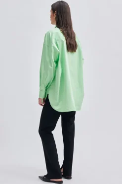 Dames blouse lange mouw groen