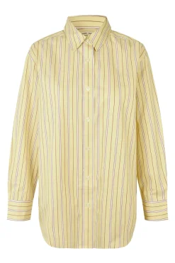 Dames blouse lange mouw geel