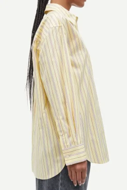 Dames blouse lange mouw geel