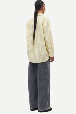 Dames blouse lange mouw geel