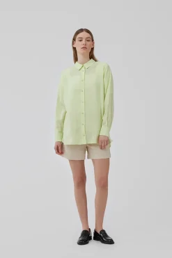 Dames blouse lange mouw geel