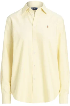Dames blouse lange mouw geel