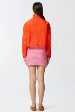 Dames blouse lange mouw oranje