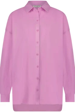 Dames blouse lange mouw paars