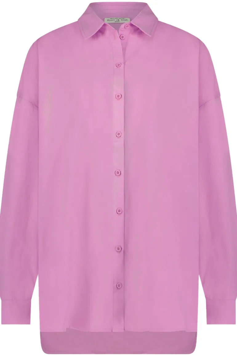 Dames blouse lange mouw paars