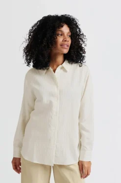 Dames blouse lange mouw paars