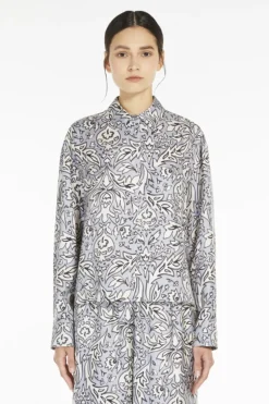 Dames blouse lange mouw paars