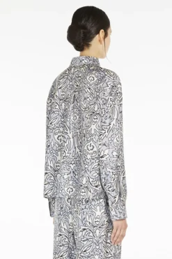 Dames blouse lange mouw paars