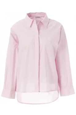 Dames blouse lange mouw rose