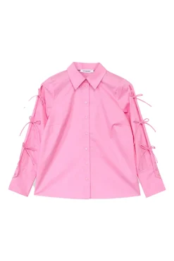 Dames blouse lange mouw rose