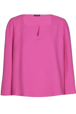 Dames blouse lange mouw rose