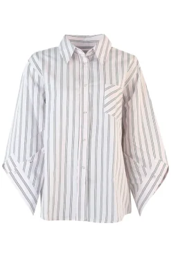 Dames blouse lange mouw rose