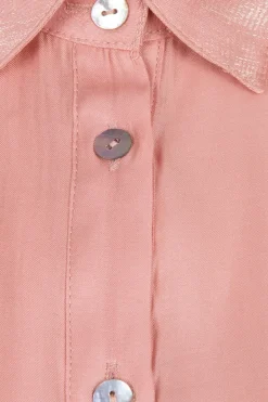 Dames blouse lange mouw rose