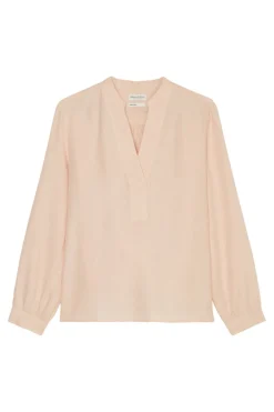 Dames blouse lange mouw rose