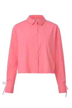 Dames blouse lange mouw rose