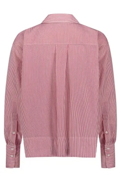 Dames blouse lange mouw rose