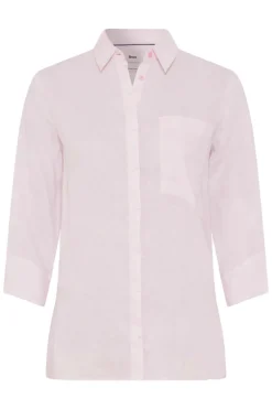 Dames blouse lange mouw rose