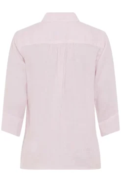 Dames blouse lange mouw rose