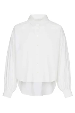 Dames blouse lange mouw wit